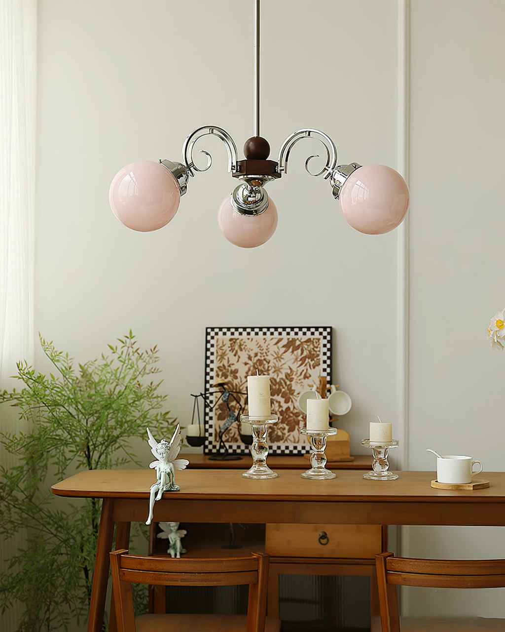 FENWICK IVORY LATTICE CHANDELIER
