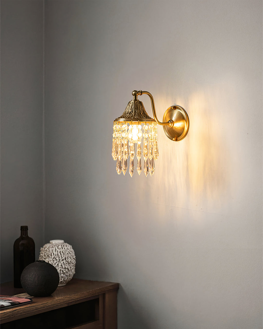 WINTHORPE CRYSTAL EMBELLISHED WALL SCONCE