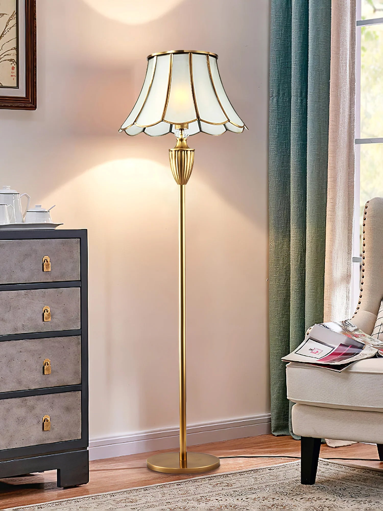 WINTHROP BRASS STANDING ILLUMINATOR