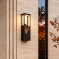**HARTFIELD SOLAR-POWERED MOUNTAIN VIEW WALL LANTERN**  
Illuminate your outdoor spaces with this waterproof wall lamp featuring a stunning mountain scenery design. Equipped with up and down LED lighting, it enhances your porch or patio with a warm glow w
