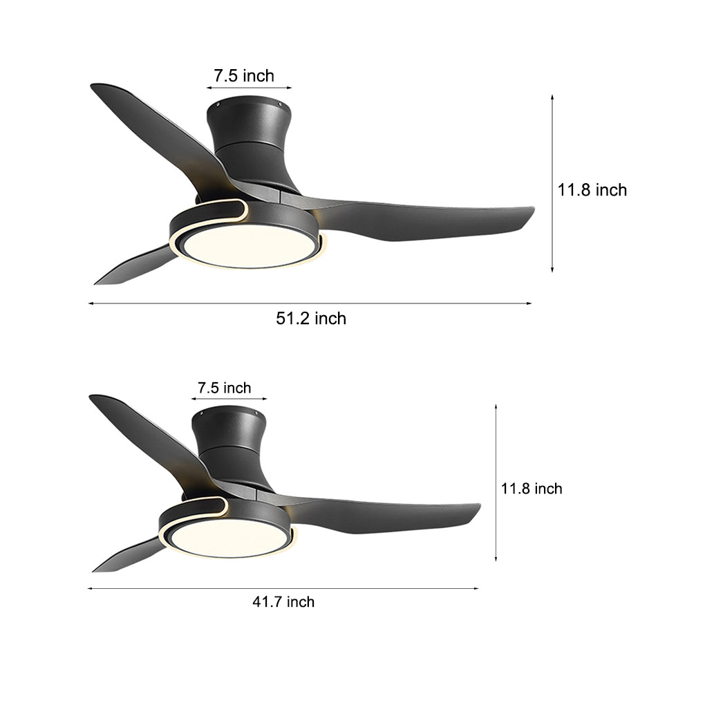 WINTHROP VARIABLE DIMMER CEILING FAN LIGHT WITH REMOTE CONTROL AND REVERSIBLE FUNCTION
