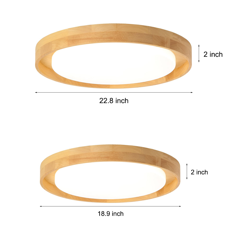 WINTERBOURNE WOODEN CIRCULAR DIMMABLE CEILING LANTERN