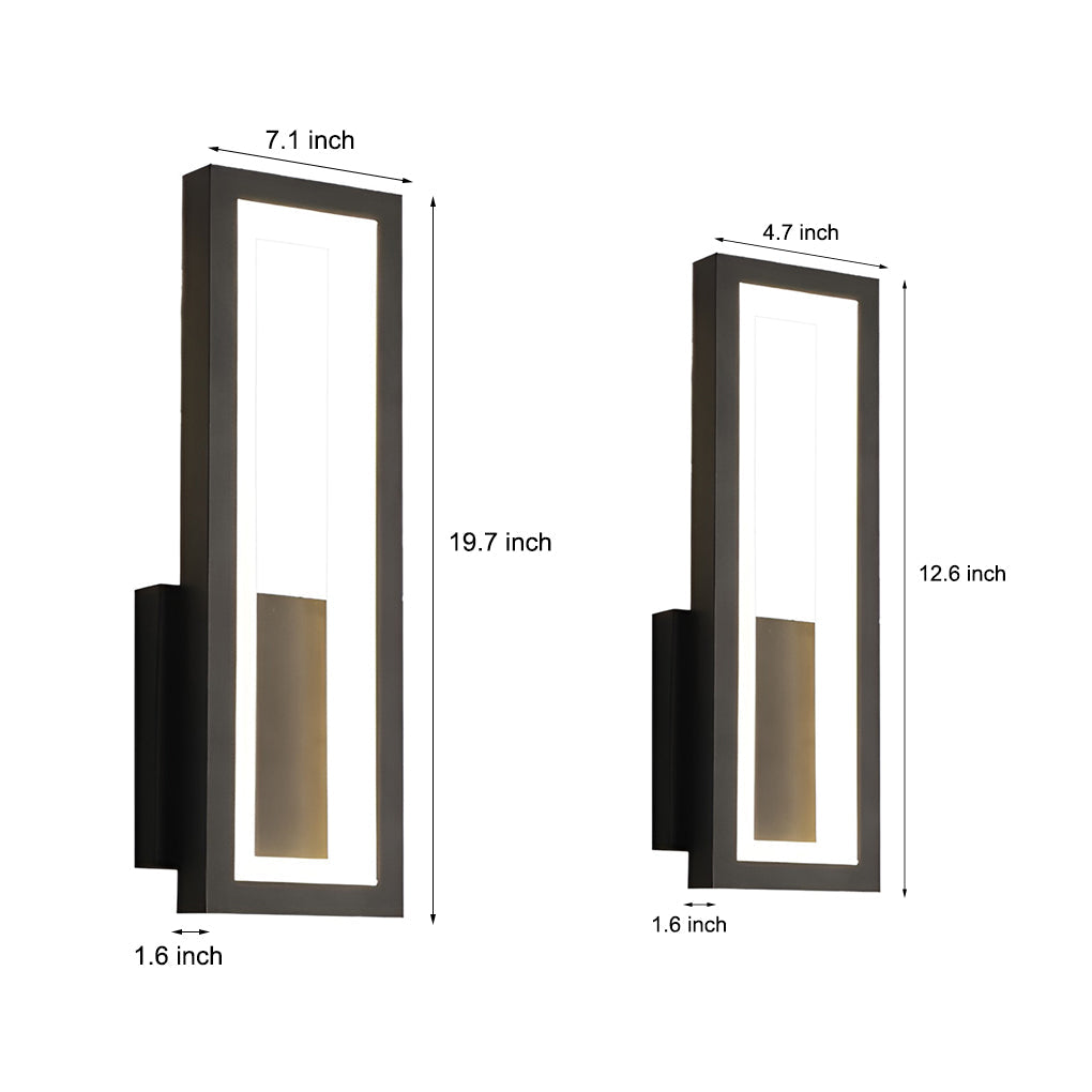 WINTHROP RECTANGULAR LED WALL SCONCE, MODERN ILLUMINATION FIXTURE