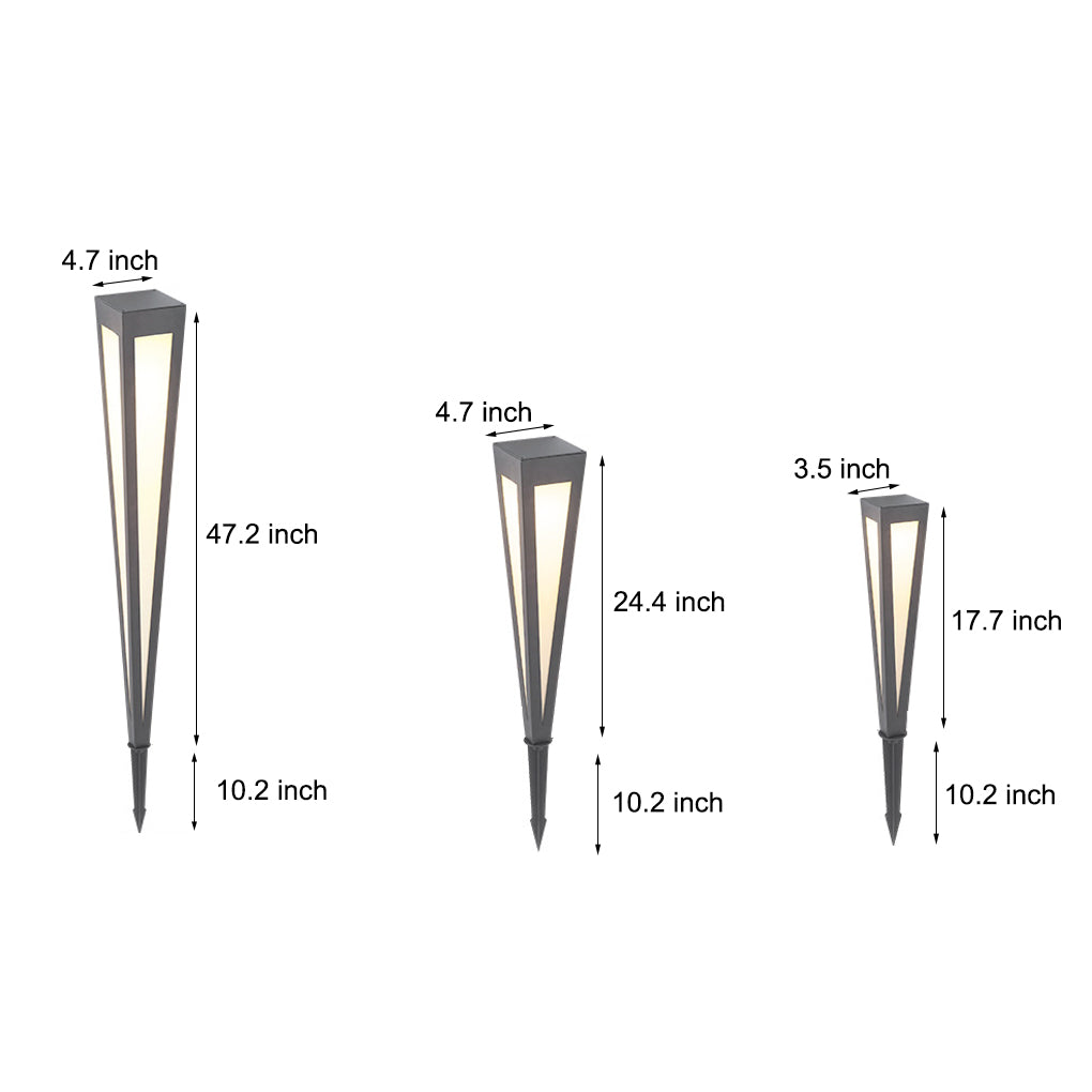 CHARLESTON SOLAR RAINBOW PATH LIGHT WITH CONICAL BASE