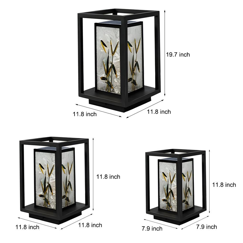 RAVENSCROFT ILLUMINATED GARDEN PATH LIGHTS WITH ORNATE NATURE DESIGN