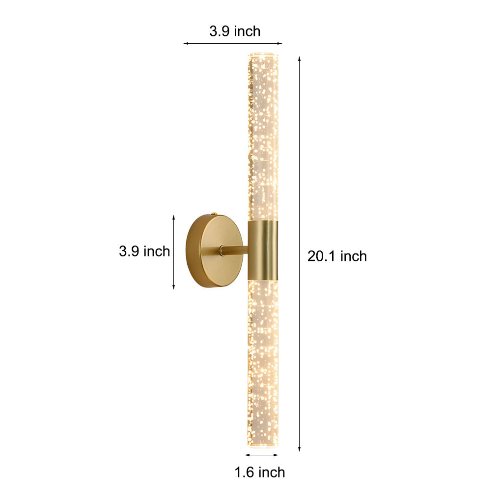 RAVENWOOD IRON AND ACRYLIC CYLINDRICAL WALL SCONCE