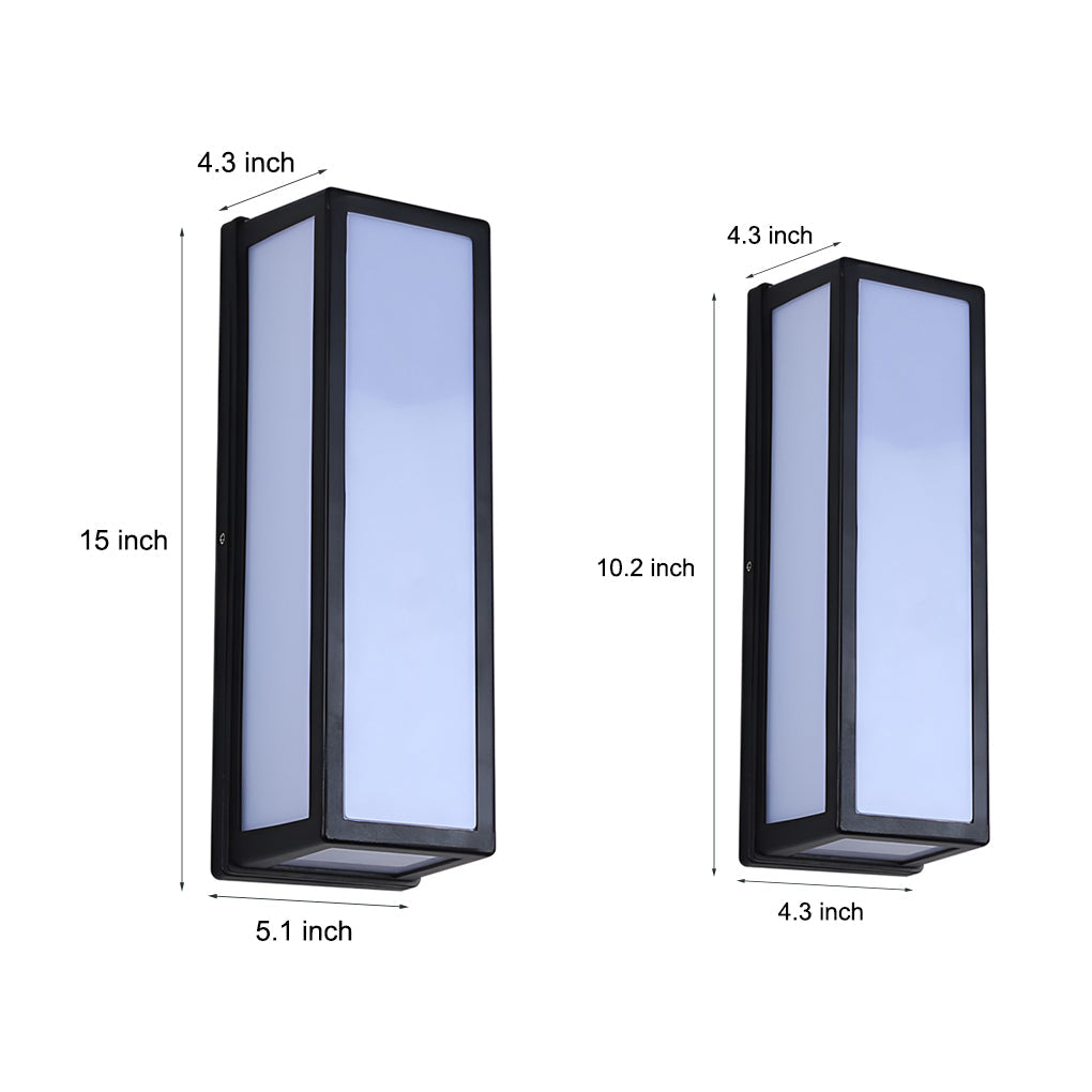 CHALFONT RECTANGULAR LED MOTION-ACTIVATED WALL LIGHT IN BLACK