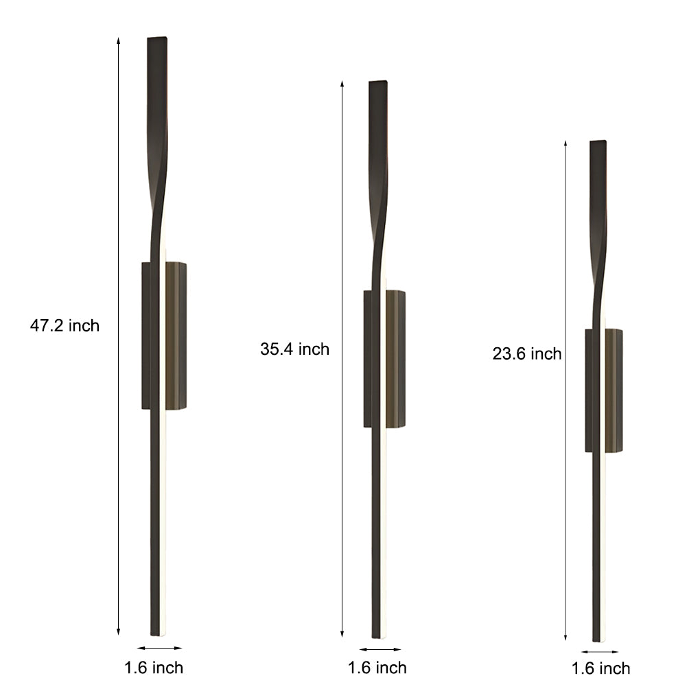 WINTHROP LINEAR BLACK LED WALL SCONCE