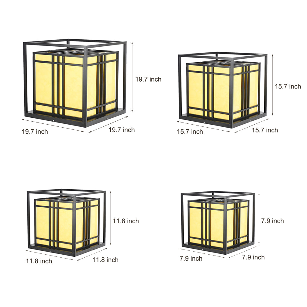 WINDSOR BLACK SQUARE LED OUTDOOR POST LIGHTS WITH WATERPROOF DESIGN