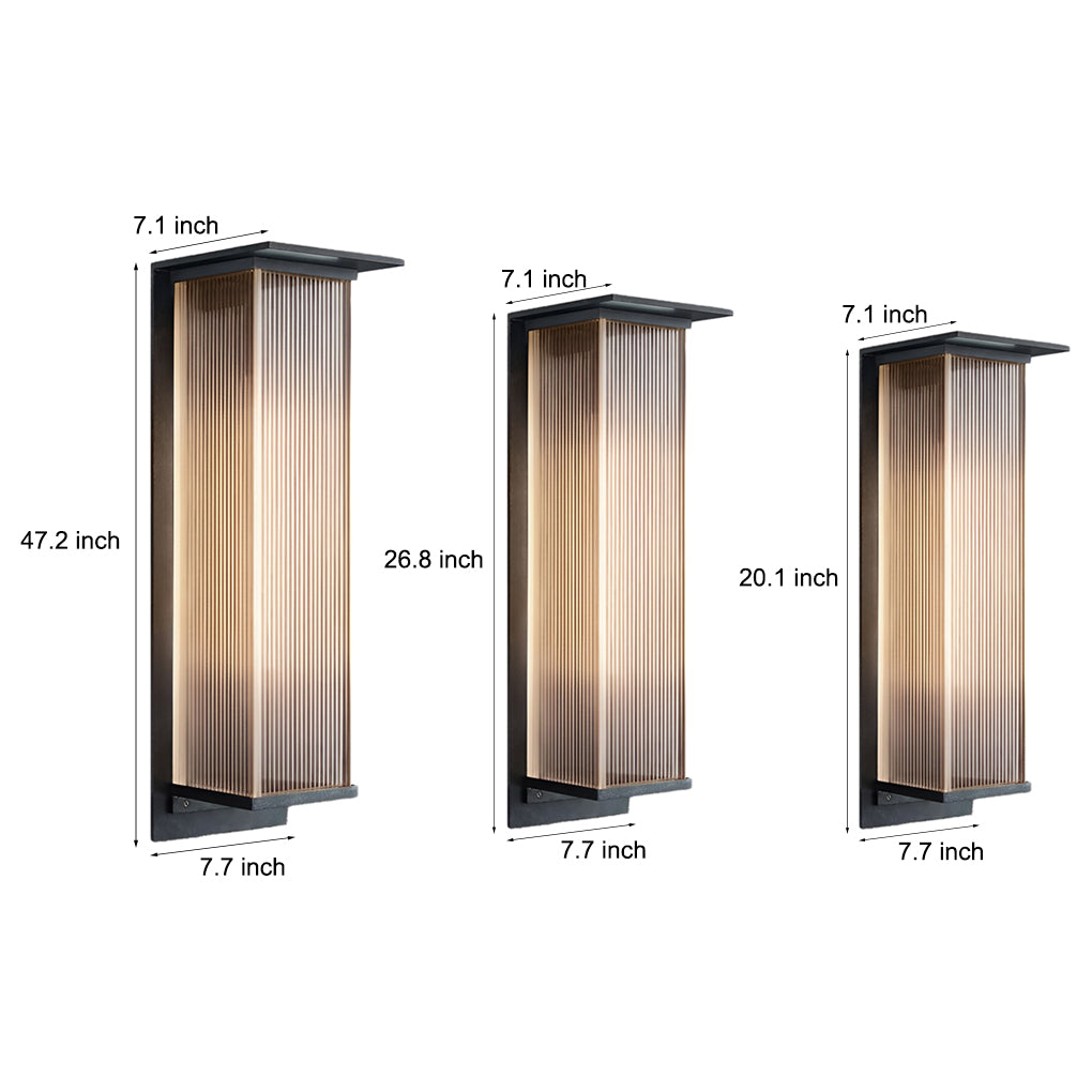 WINDSOR RECTANGULAR SOLAR WALL LANTERN, WATER-RESISTANT LED 3W OUTDOOR LIGHTING