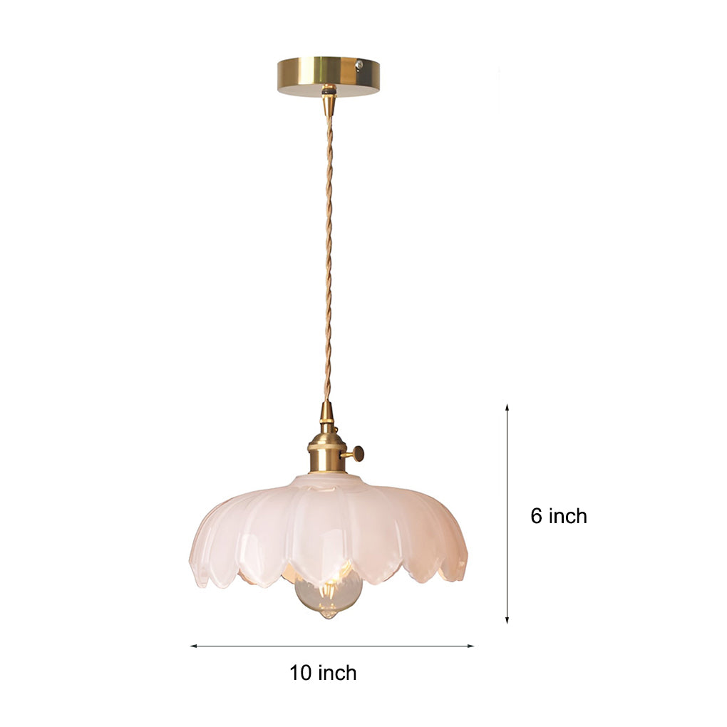 WINDSOR BLOOM GLASS AND BRASS HANGING LIGHT