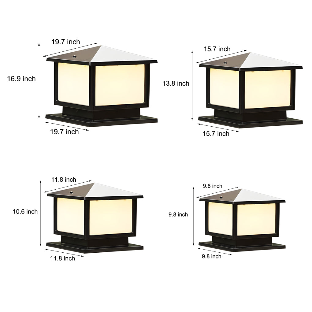 WINDSOR SQUARE TRIPLE DIMMER SOLAR FENCE POST ILLUMINATORS