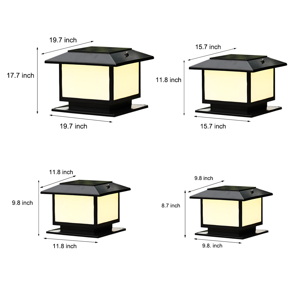 WINDSOR SQUARE TRIPLE DIMMER SOLAR FENCE POST ILLUMINATORS