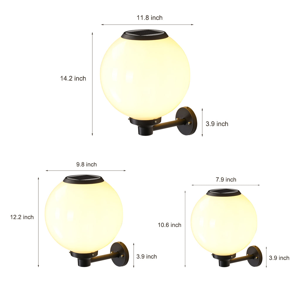 RAVENSTONE TRIPLE-LUMEN SOLAR OUTDOOR WALL SCONCE