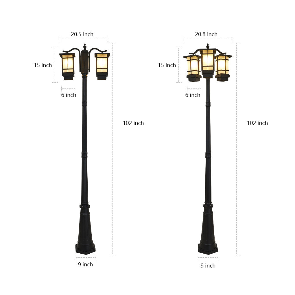 RAVENHURST TRIO OUTDOOR POST LANTERNS - WEATHER-RESISTANT MODERN LIGHTING