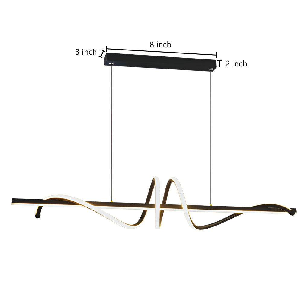 1. "WINSLOW WHISPERING LED HANGING LIGHT"  
   - Features smooth stepless dimming and a minimalist Nordic design, perfect for illuminating kitchen spaces with a warm glow.

2. "BRAMBLETON RADIANCE CEILING CHANDELIER"  
   - Showcases a unique blend of mod