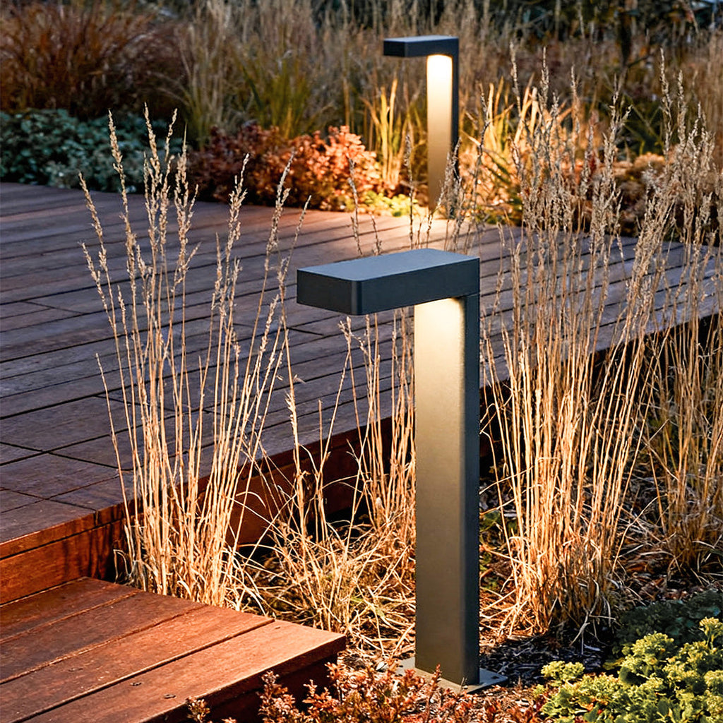 WINDSOR SOLAR GLOW PATH LIGHTS WITH AUTOMATIC DUSK-TO-DAWN SENSOR, CONTEMPORARY LED LANDSCAPE ILLUMINATION