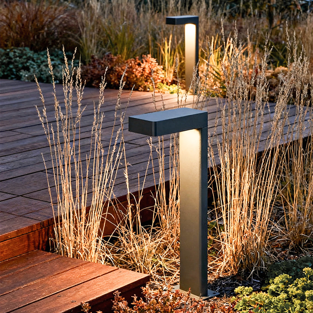 WINDSOR SOLAR GLOW PATH LIGHTS WITH AUTOMATIC DUSK-TO-DAWN SENSOR, CONTEMPORARY LED LANDSCAPE ILLUMINATION
