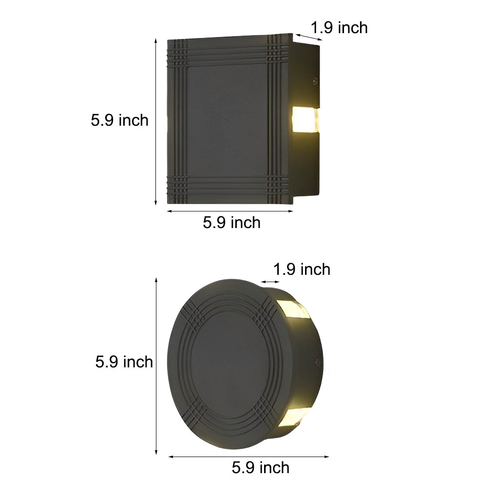 WINDSOR CIRCLE STARBURST 12W WATER-RESISTANT WALL SCONCE