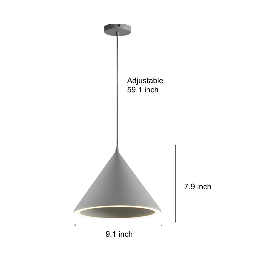FENWICK HUE CONICAL PENDANT LIGHT, MACARON COLOR NORDIC DESIGN FOR KITCHEN ISLAND