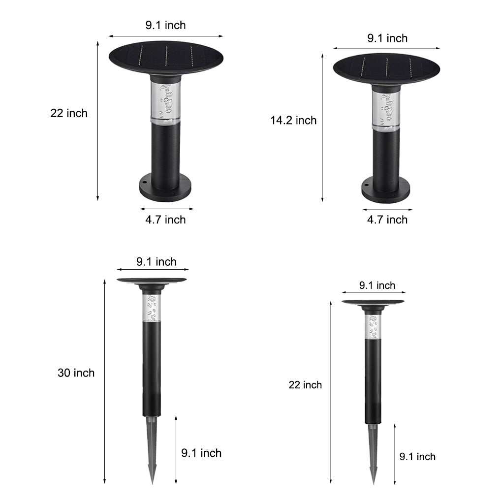 WINDSOR GLOW CIRCULAR PATHWAY LANTERN WITH BUBBLE ACCENTS AND DIRECTED LIGHTING