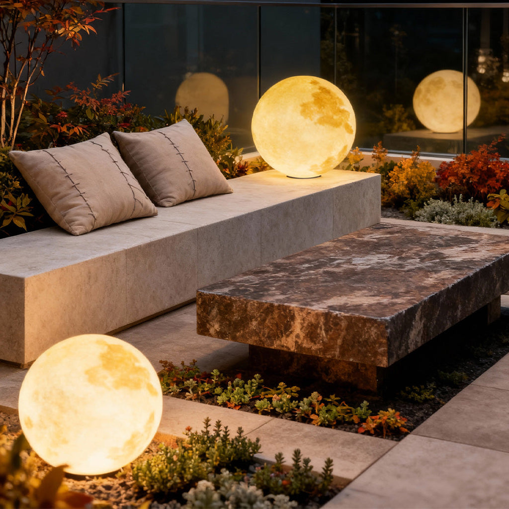 CELTIC MOONSTONE GARDEN PILLAR LANTERN