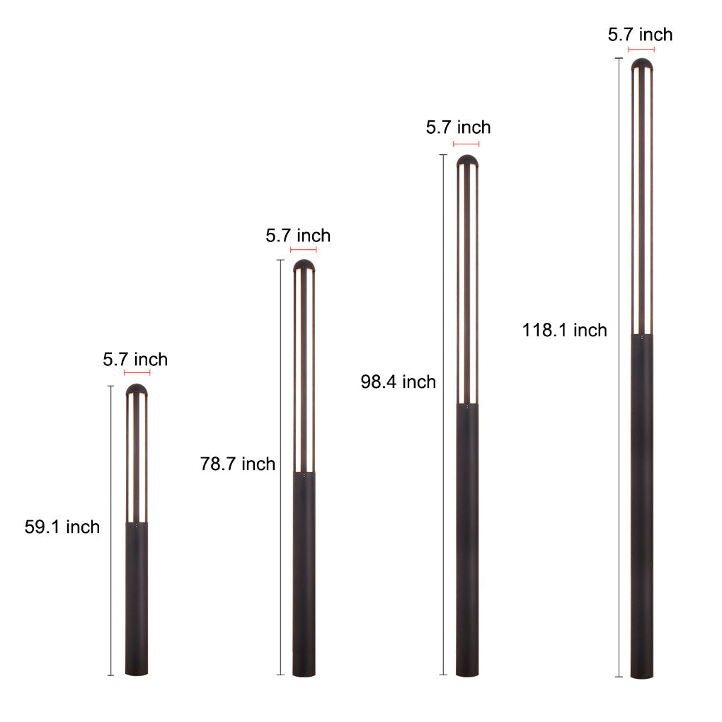 RAVENSDALE MODERN OUTDOOR BOLLARD LIGHTING WITH WATERPROOF LED TECHNOLOGY