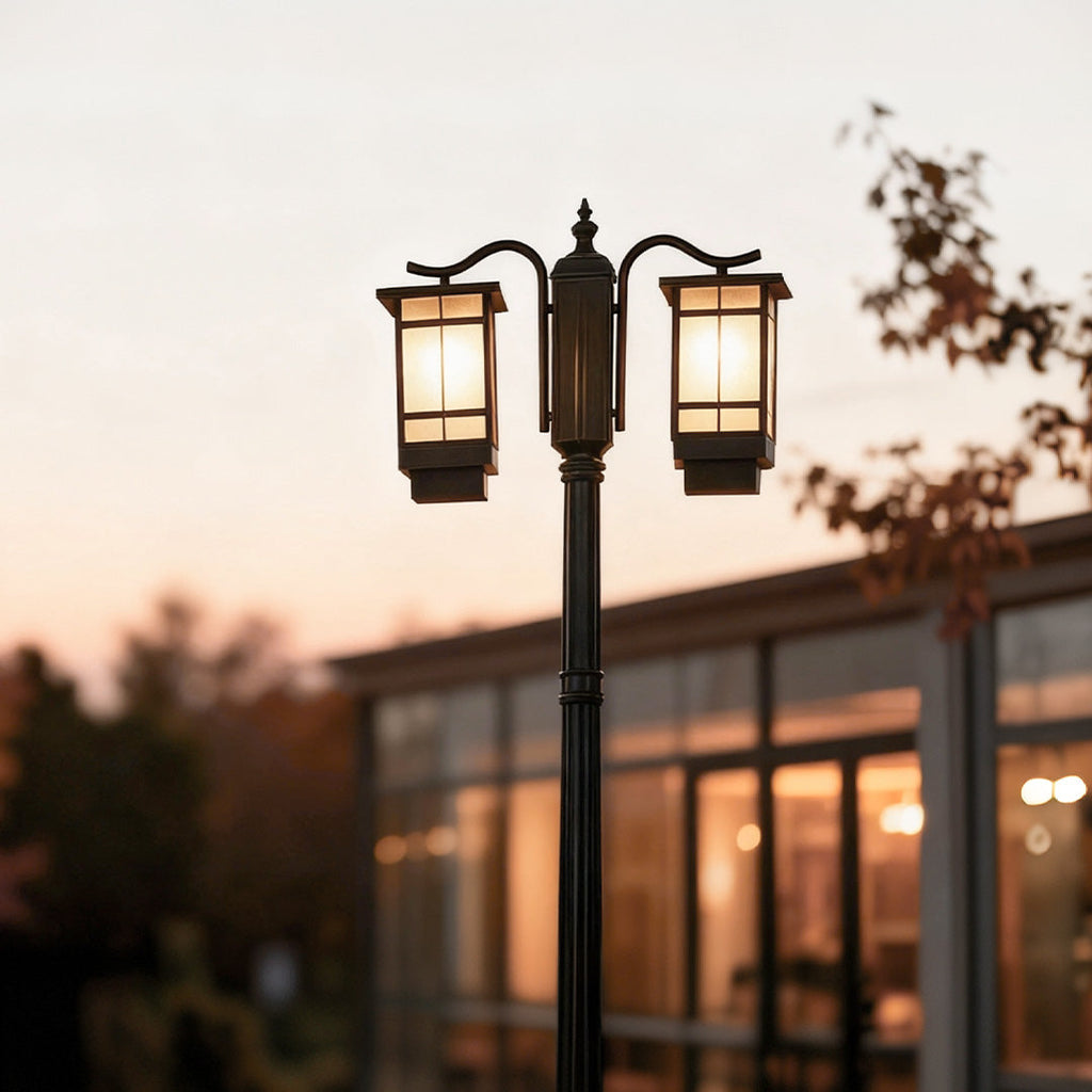 RAVENHURST TRIO OUTDOOR POST LANTERNS - WEATHER-RESISTANT MODERN LIGHTING