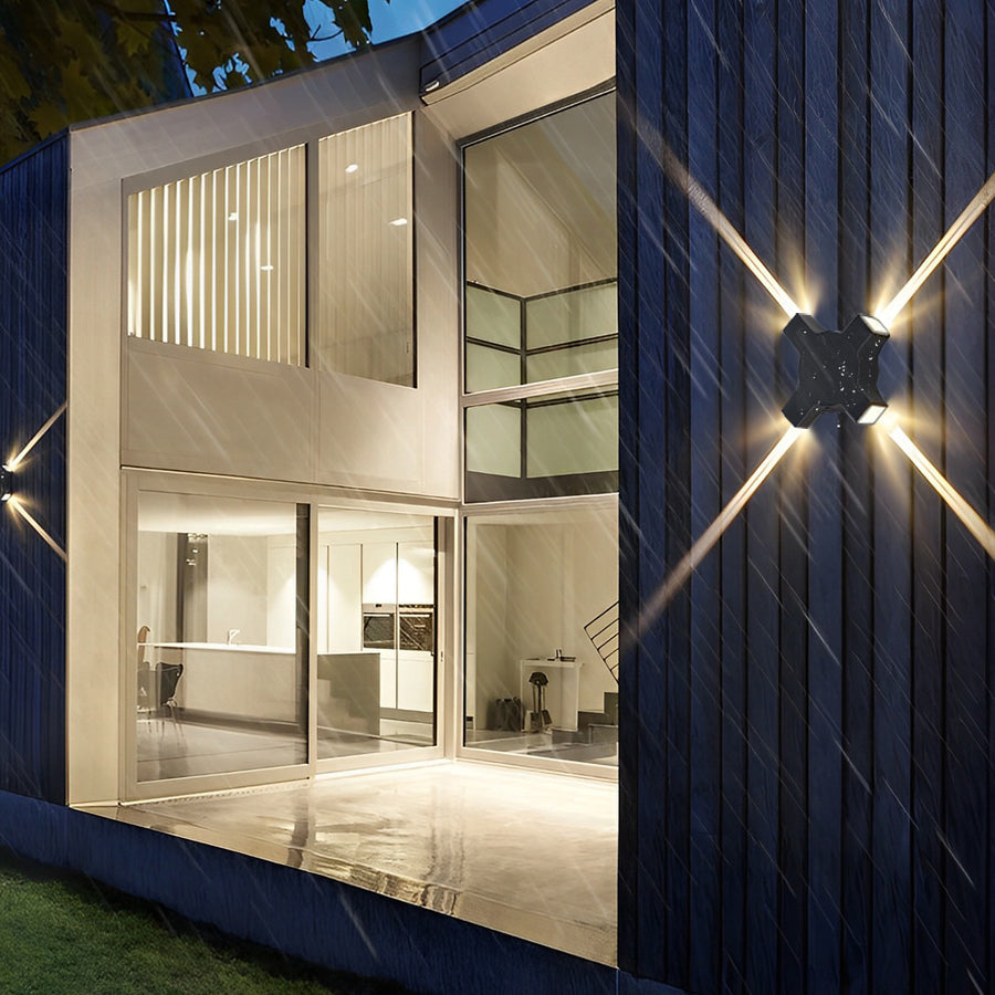 WINTHROP NIGHTFALL LED WALL SCONCE - Waterproof Black Modern Design
