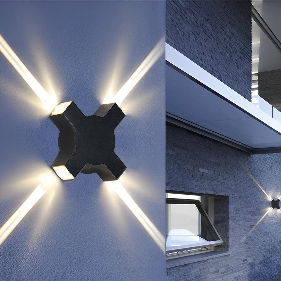 WINTHROP NIGHTFALL LED WALL SCONCE - Waterproof Black Modern Design
