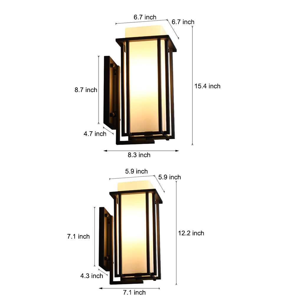 WINTHORPE SQUARE BLACK LED OUTDOOR WALL LIGHTING