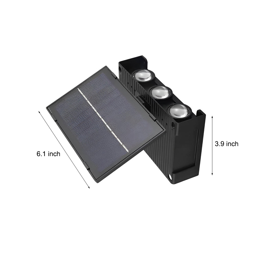 WINTHORPE RECTANGULAR SOLAR WALL SCONCE WITH UP/DOWN LIGHTING