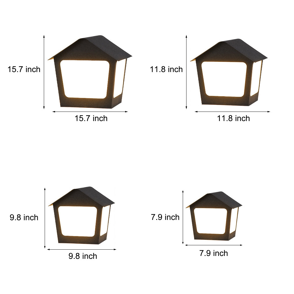 WINDSOR COTTAGE SOLAR PILLAR LIGHTING WITH WATERPROOF DESIGN