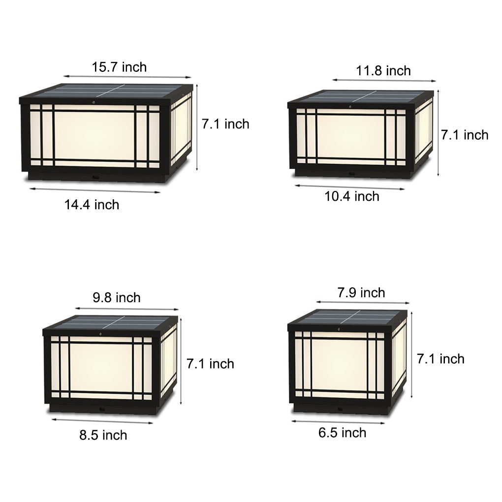 WINCHESTER SOLAR ILLUMINATION FENCE POST LANTERNS WITH REMOTE CONTROL AND WATER-RESISTANT DESIGN