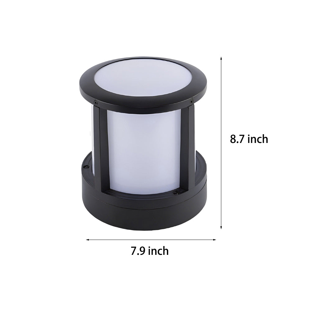 WINTHROP CYLINDRICAL ALUMINUM OUTDOOR LED FENCE LIGHTS WITH WATERPROOF DESIGN