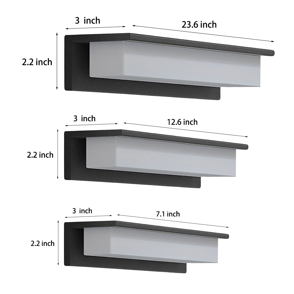 WINTHROP SOLAR-POWERED RECTANGULAR WALL SCONCE WITH WATER-RESISTANT DESIGN