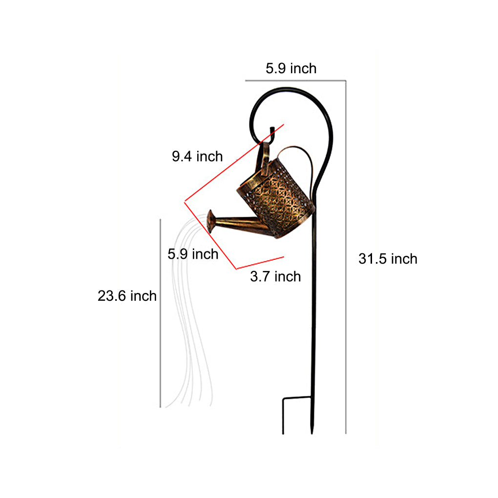 WINDSOR RUSTIC IRON SHOWER LANTERN, SOLAR-POWERED GARDEN LIGHTING FOR OUTDOOR SPACES