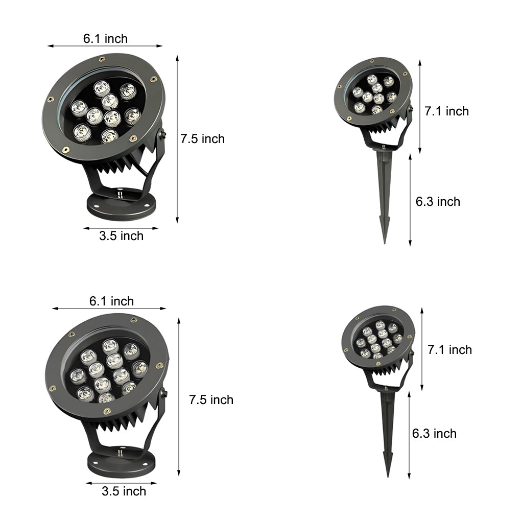 WINDSOR GROVE LED OUTDOOR TREE ILLUMINATORS, WATER-RESISTANT SPOTLIGHTS, DC24V