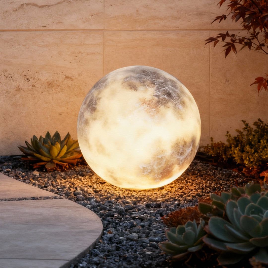 WINTERBOURNE LUMINOUS GARDEN ORB, WEATHERPROOF GLASS NIGHTLIGHT