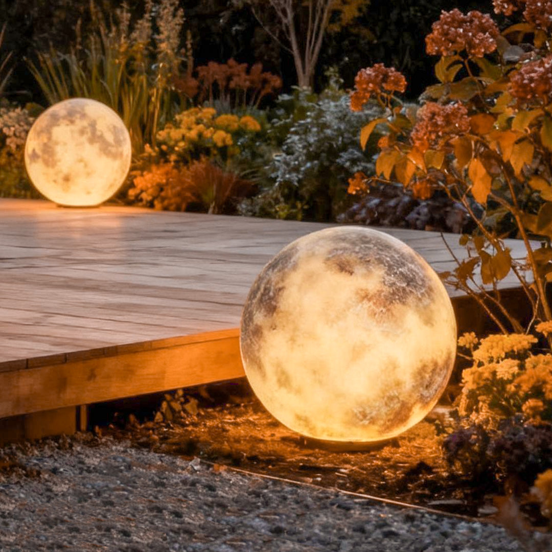 WINTERBOURNE LUMINOUS GARDEN ORB, WEATHERPROOF GLASS NIGHTLIGHT