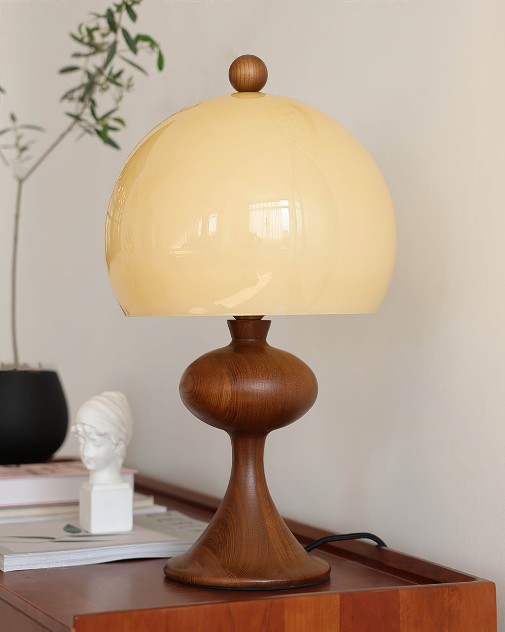 PELHAM RUSTIC WOODEN TABLE LANTERN