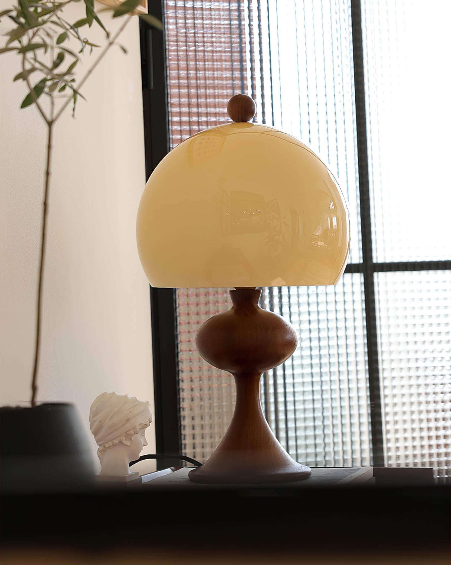 PELHAM RUSTIC WOODEN TABLE LANTERN