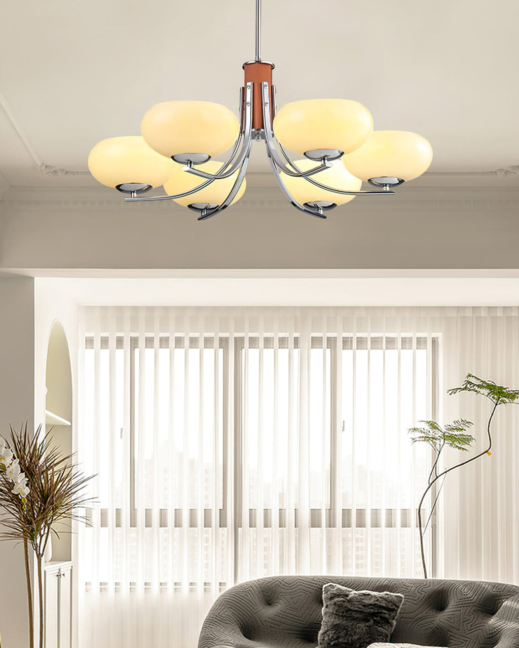 VANDERBILT CRYSTAL ORB CHANDELIER