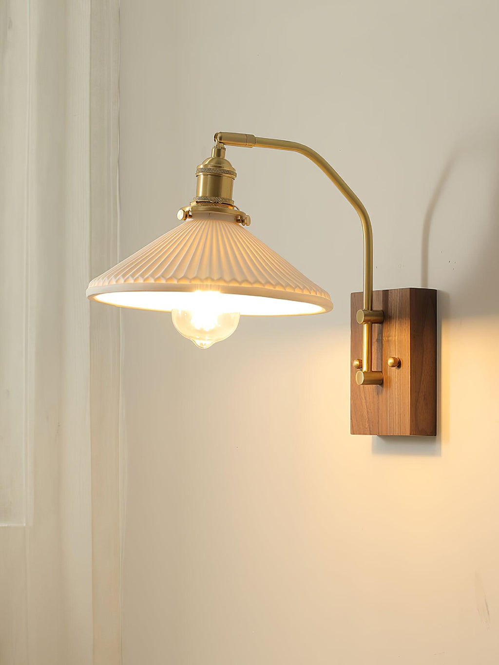 FENWICK RUSTIC TIMBER WALL SCONCE