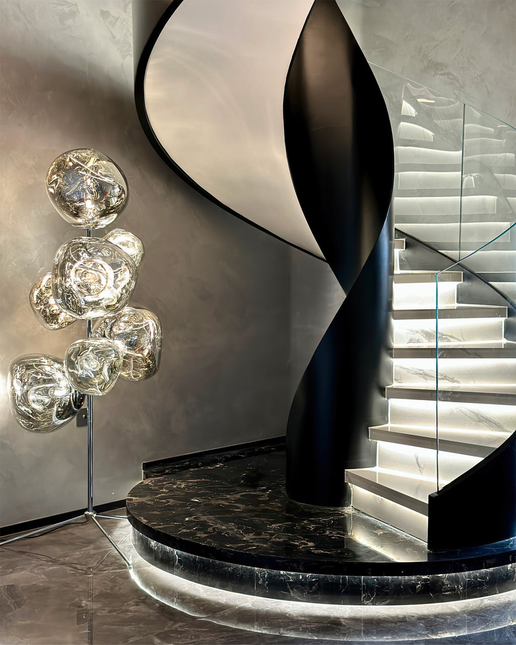 FELBRIDGE VOLCANIC GLASS TORCH LAMP