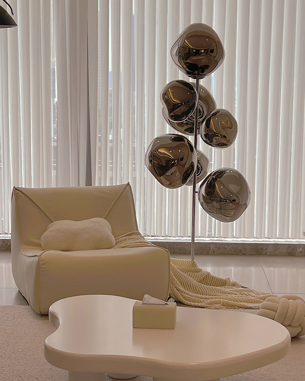 FELBRIDGE VOLCANIC GLASS TORCH LAMP
