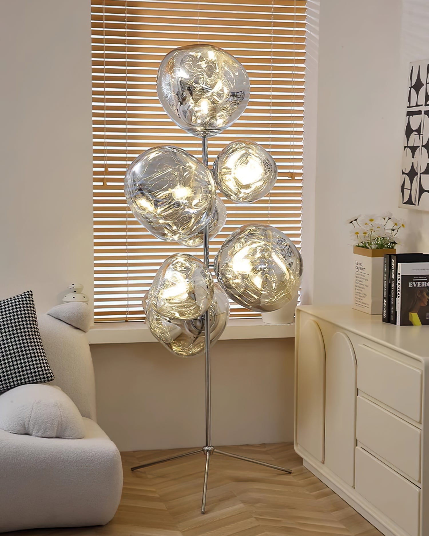 FELBRIDGE VOLCANIC GLASS TORCH LAMP