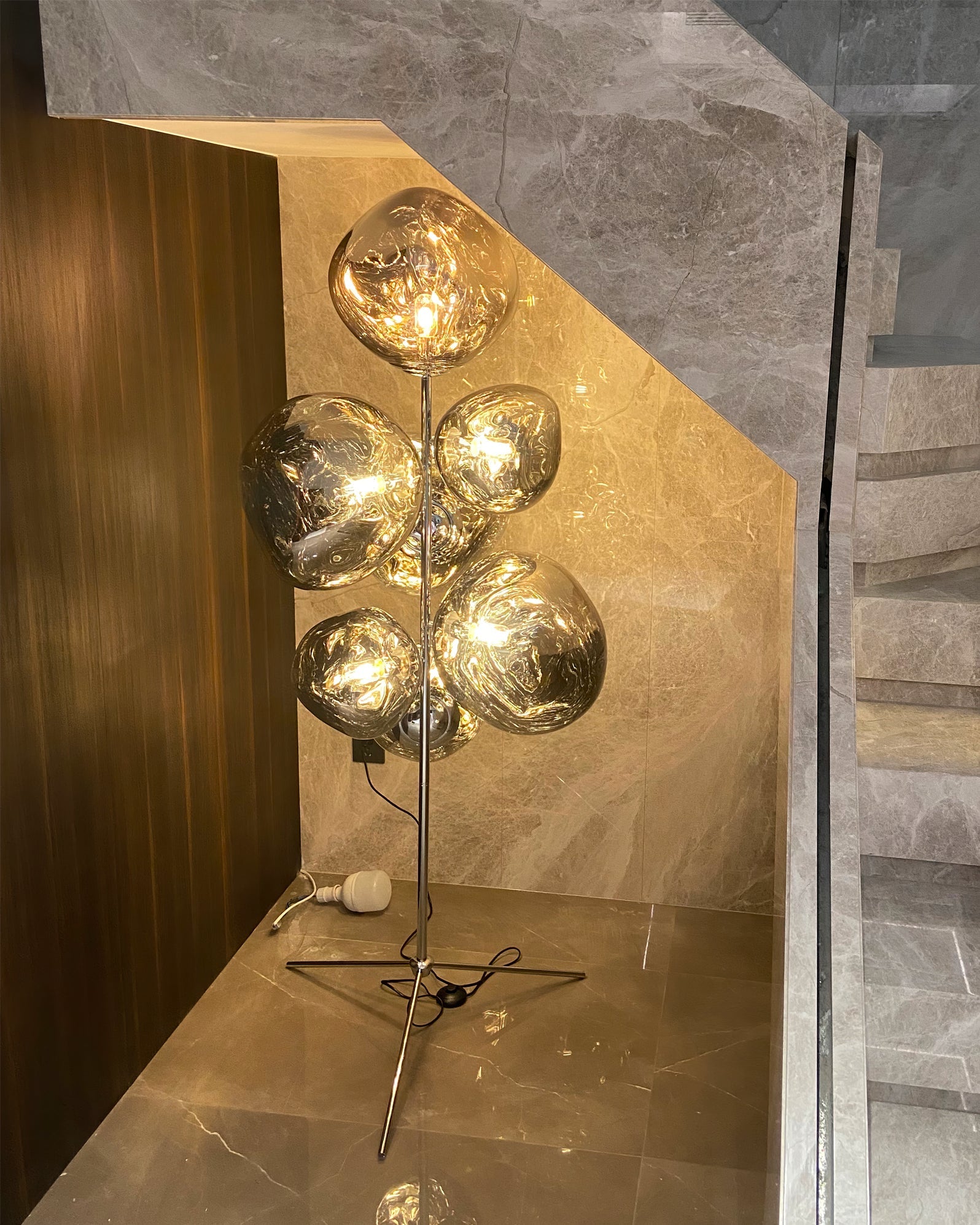 FELBRIDGE VOLCANIC GLASS TORCH LAMP