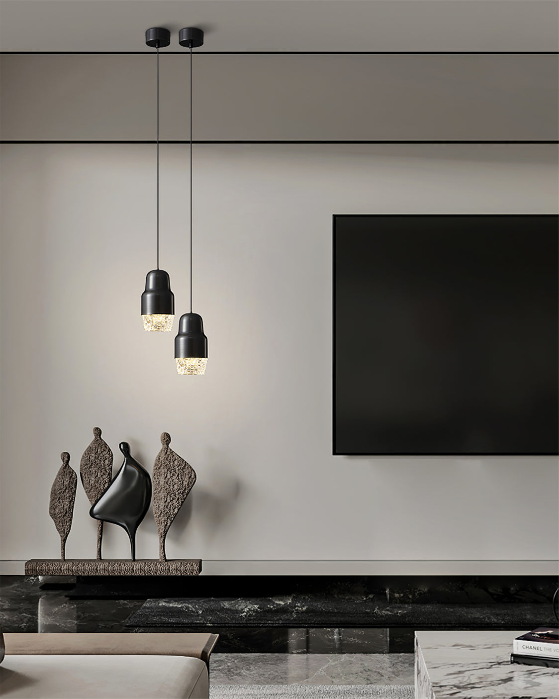 WINTHROP HANGING GLASS ORB LANTERN