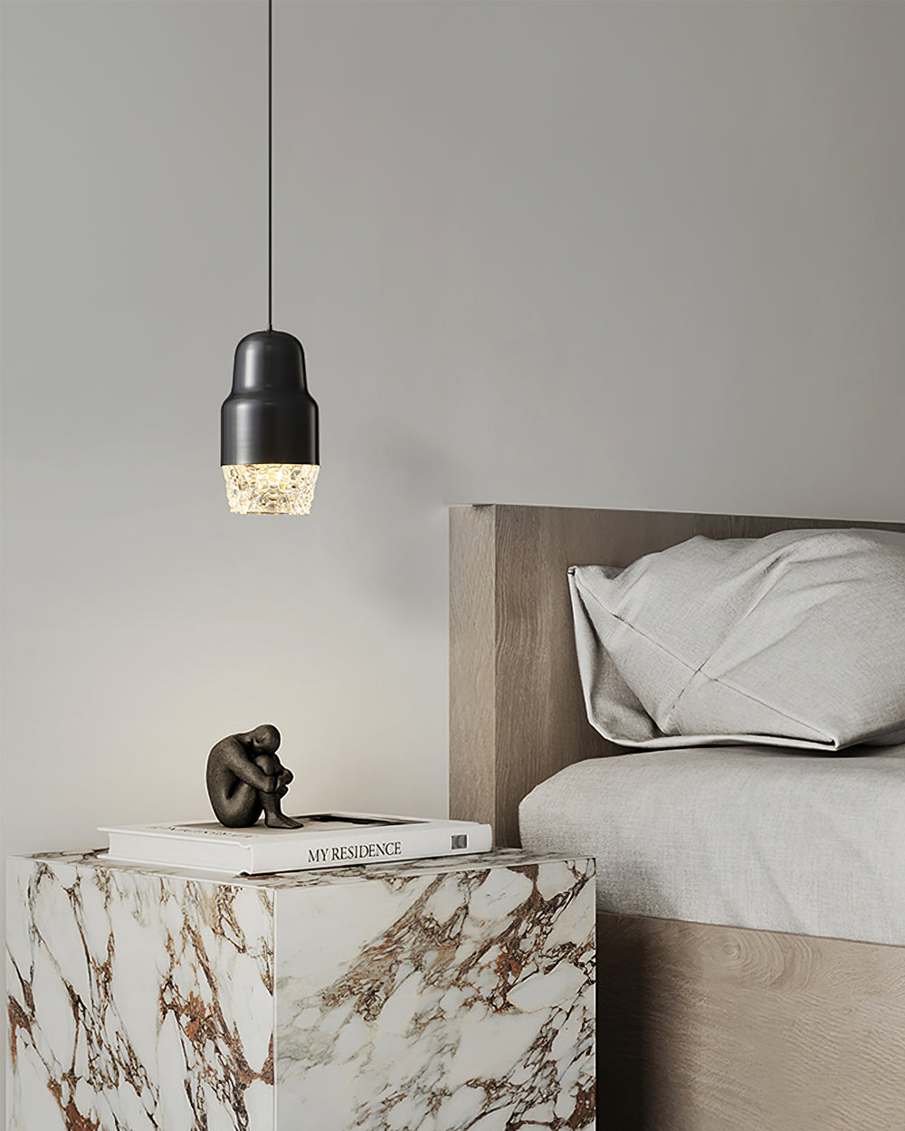 WINTHROP HANGING GLASS ORB LANTERN